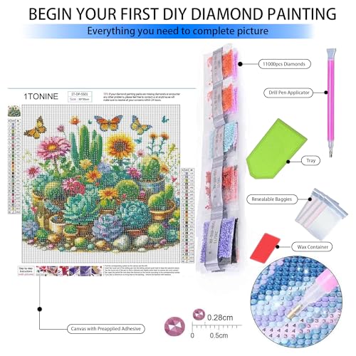 5D Succulent Diamond Painting Kit for Adults – Cactus Art & Decor