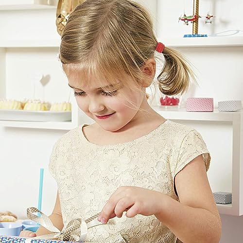 ROTDAM 100PCS Soft Cotton Mini Hair Ties - Seamless Rainbow Toddler Hair Bands