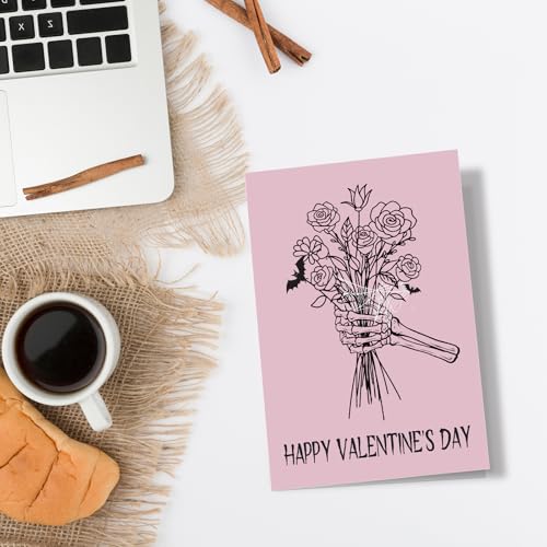 Spercy Gothic Skeleton Valentine's Day Greeting Card