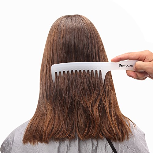 HYOUJIN Large Wide Tooth Detangling Hair Comb for Curly and Wet Hair, White