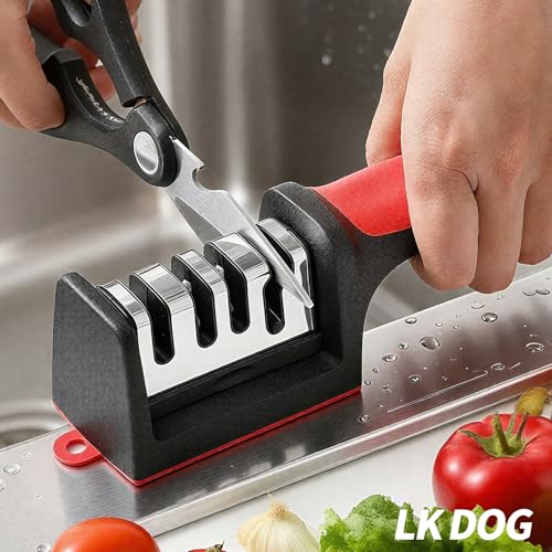 4-in-1 Professional Kitchen Knife and Scissor Sharpener - Tungsten & Ceramic