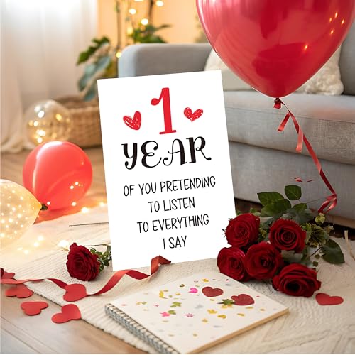 Funny 1st Anniversary Card - Hilarious Message for Couples