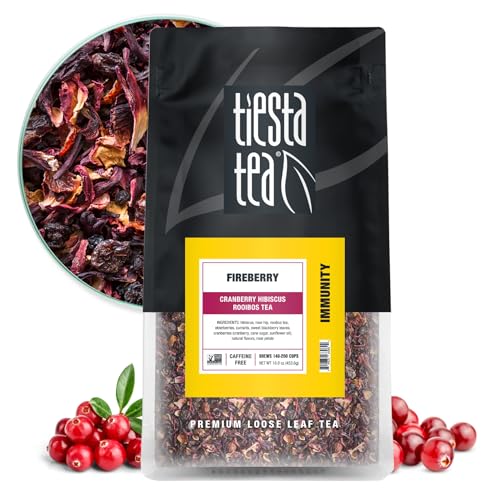 Tiesta Tea Cranberry Hibiscus Rooibos Tea - Fireberry Bulk Pouch (200 Cups)