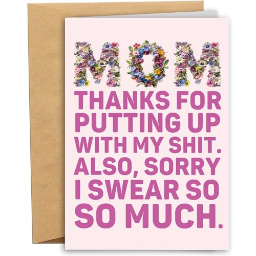 Funny Mother's Day Card - Rude Humor Birthday Card for Mom