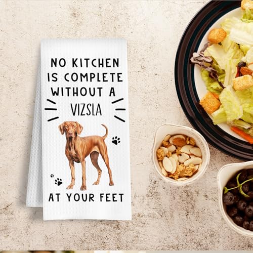 Vizsla Hand Towels - Funny Dog Lover Kitchen & Bathroom Decor - Casual Variation, 16x24 Inches