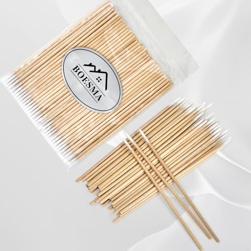 Boesma Pointed Cotton Swabs 200 Pcs - Precision Makeup & Cleaning Tips
