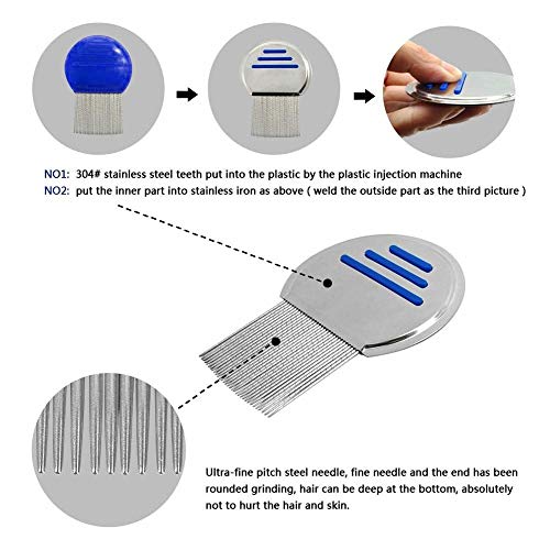 Professional Stainless Steel Pet Grooming Comb 2-Pack