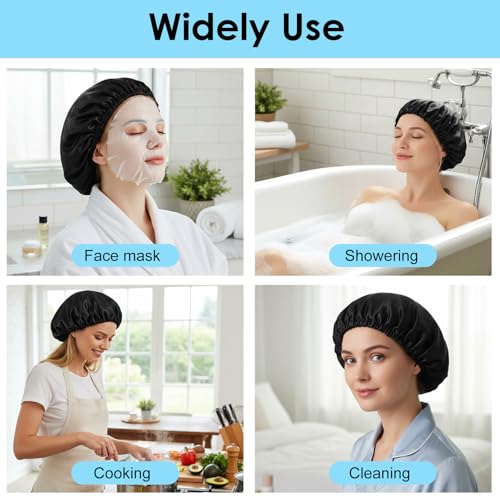 2-in-1 Reversible Wrap Cap and Hair Net Scarf for Silk Press