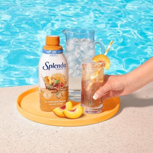 White Peach Green Tea Concentrate – SPLENDA Premium 32 Fl Oz | Keto & Sugar-Free