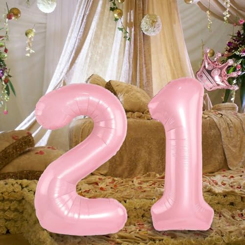 Rose Gold Crown Number 12 Balloon Set for Birthday & Events