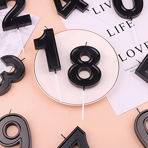 Luter 3.94 Inch Black Number 7 Birthday Candle Cake Decoration