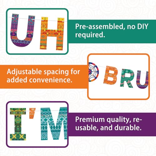 Bruh I'm Ten Banner - Colorful 10th Birthday Party Decoration