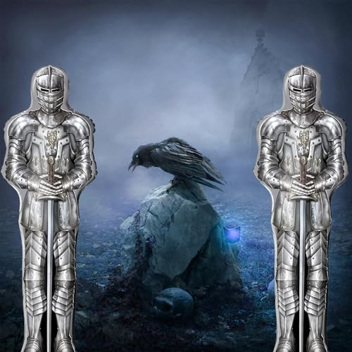 AFZMON 2Pcs Knight Balloons - Medieval Party Decorations