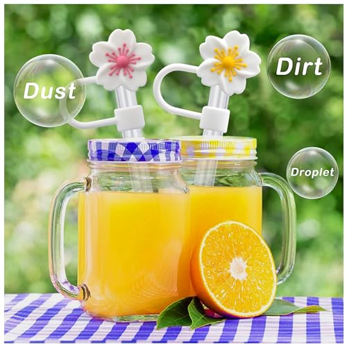 Silicone Straw Covers for Stanley Cup - 3pcs Dust-Proof Lids