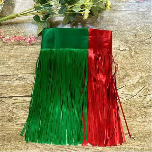 Green and Red Foil Fringe Garland 6Pcs 10 Feet Party Decor for Christmas Wedding Parade
