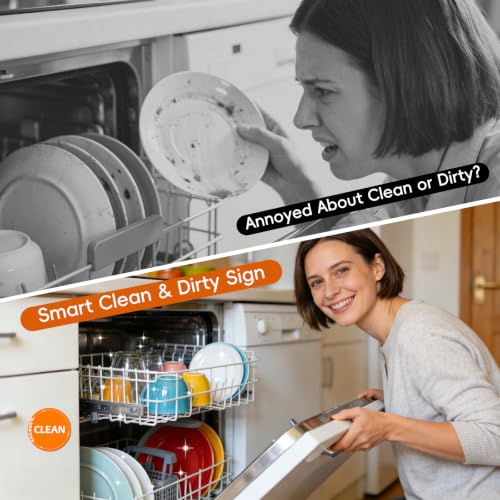 Dishwasher Clean Dirty Magnet 2 Pack - Bilingual English Spanish