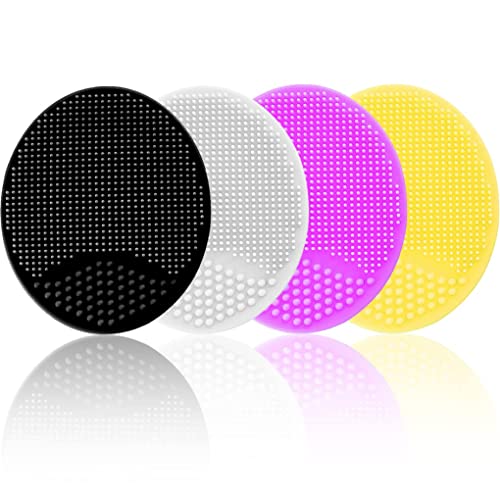 MR LION Silicone Facial Cleansing Brush 4 Pack - Soft Face Exfoliator & Blackhead Remover Pad