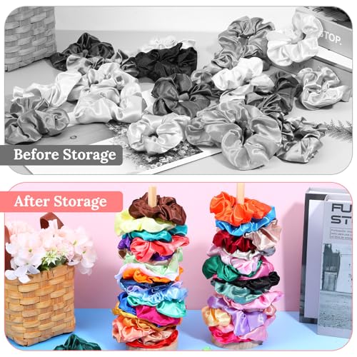 2-Pack Scrunchie Holder Stand - Hair Tie Organizer for 20 Ties
