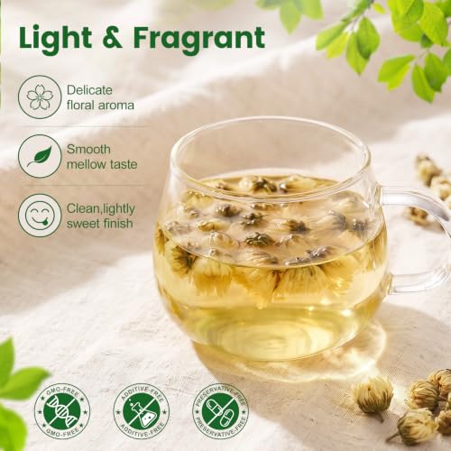 CCnature Dried Chrysanthemum Tea - 100% Natural Whole Floral Buds, 4 oz