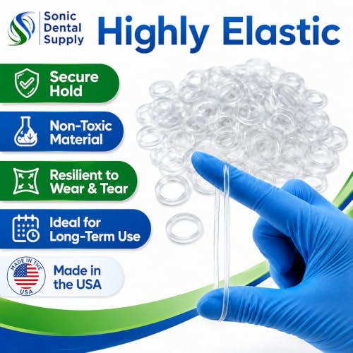 Sonic Dental 5/16 Inch Orthodontic Elastic Rubber Bands 100 Pack X-Heavy
