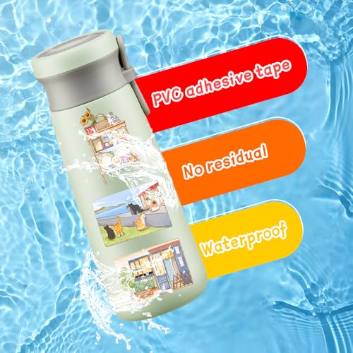 50 Vintage Aesthetic Stickers - Waterproof PET for Scrapbooking & Journaling