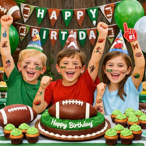 Football Temporary Tattoos for Kids - 108 Pcs Sports Party Favors