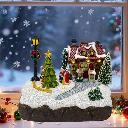 Christmas Village Houses Scene Lighted Figurine - Indoor Holiday Decor - Winter Gift - Variation of THIS listing
