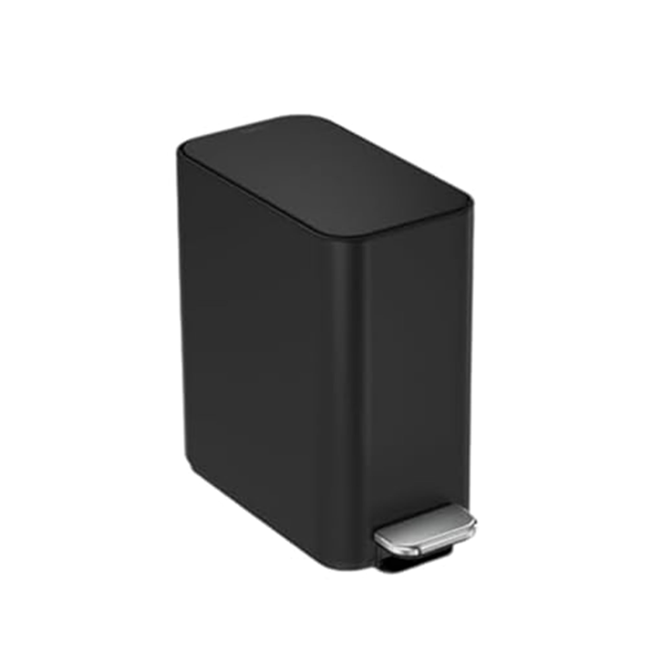 simplehuman Small Bathroom Trash Can with Lid, Stainless Steel Waste Basket, 5 Liter / 1.3 Gallon, Brushed