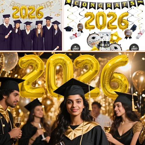 40-Inch Gold 2026 Balloons Set for New Year Celebrations