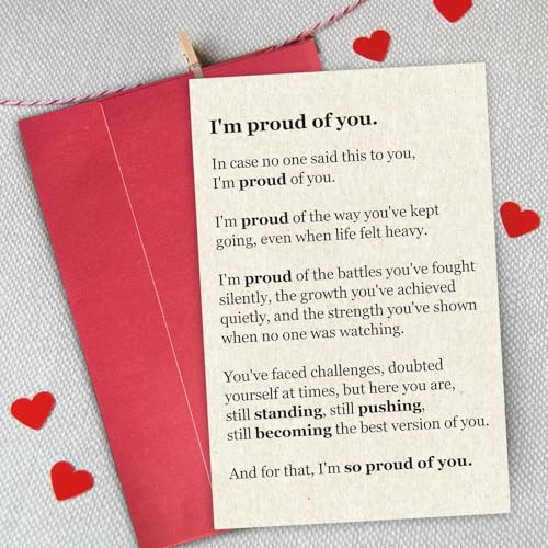 Proud of You Card - Inspirational Gift for Achievements & Growth