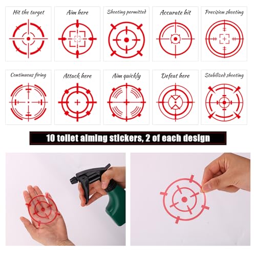 20 Waterproof Potty Training Stickers for Boys - Toilet Aiming Decals