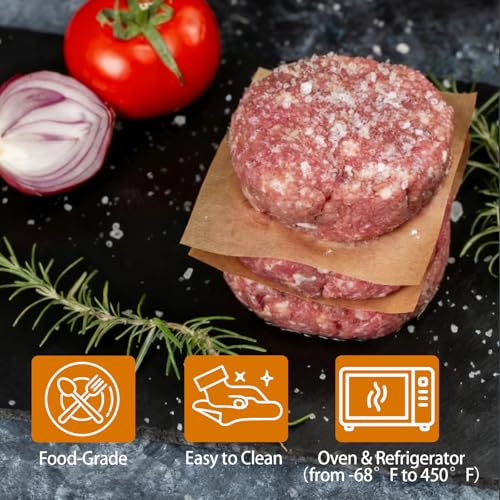 Ninsula 400PCS Non-Stick Patty Paper Squares - 6x6 Inch Parchment