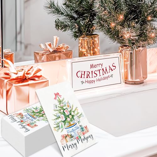 Christmas Party Paper Napkins - 100 Pcs Holiday Dinner Table Decor