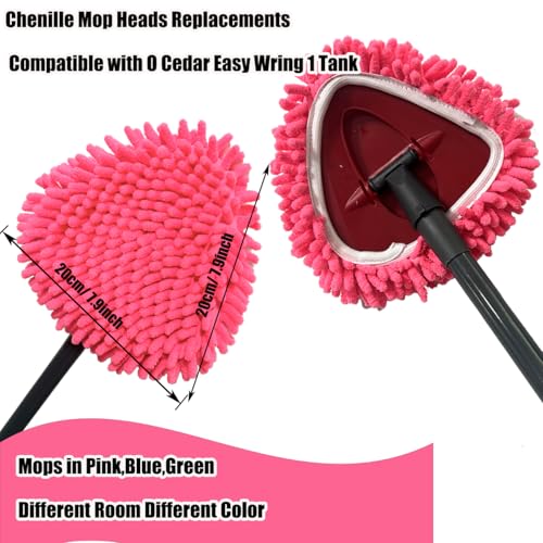 6 Pack Chenille Microfiber Spin Mop Head Refills for O-Cedar EasyWring