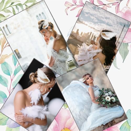 Feather Angel Wings Hair Clips Rhinestone Tassel Hairpins 2 Pcs