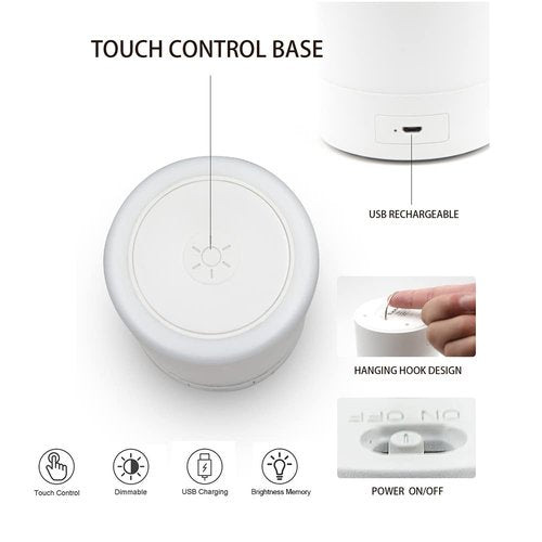 G Keni Nursery Night Light - Portable LED Touch Lamp for Babies & Adults | USB Rechargeable, Dimmable Warm Glow