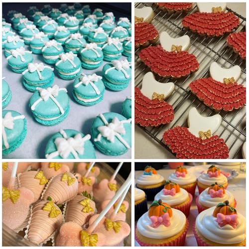 Actvty Bow Molds - 4 Pcs Silicone Mini Bow Molds for Cake Decorating