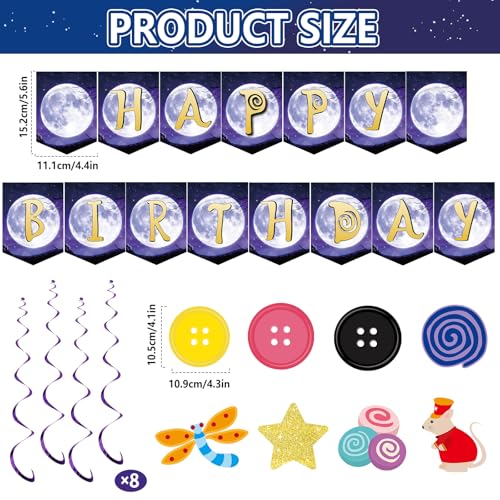 Colorful Button Eyes Birthday Party Decorations Set