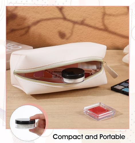 Thrymme 2 Pcs Loose Powder Container 10ml Refillable Travel Makeup Compact