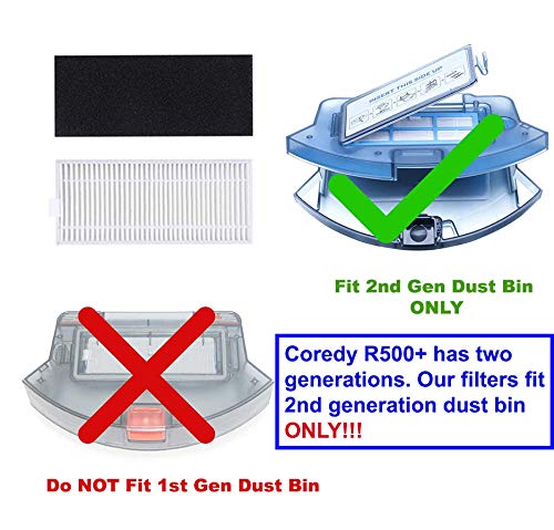 JJ Neumann Replacement Parts Accessories Compatible with Coredy R3500 R3500S, R550(R500+), R650, R600, R700, R750, R580, Goovi 1600PA D380, D382, iMartine C800,D900,D900C, DeenKee DK600 Robot Vacuum