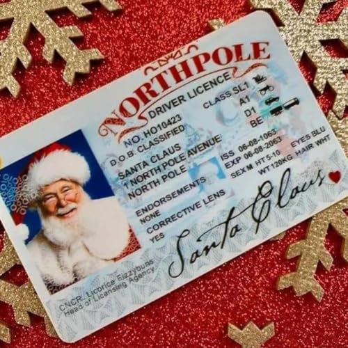Santa Claus Lost Driver's License Ornament - Fun Christmas Decor