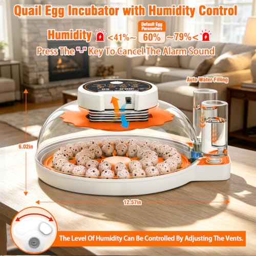 ONKO Automatic Quail Egg Incubator with Humidity & Egg Turning