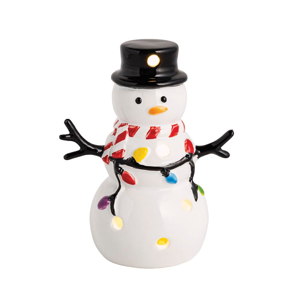 Mud Pie Christmas Snowman Light-Up Sitter