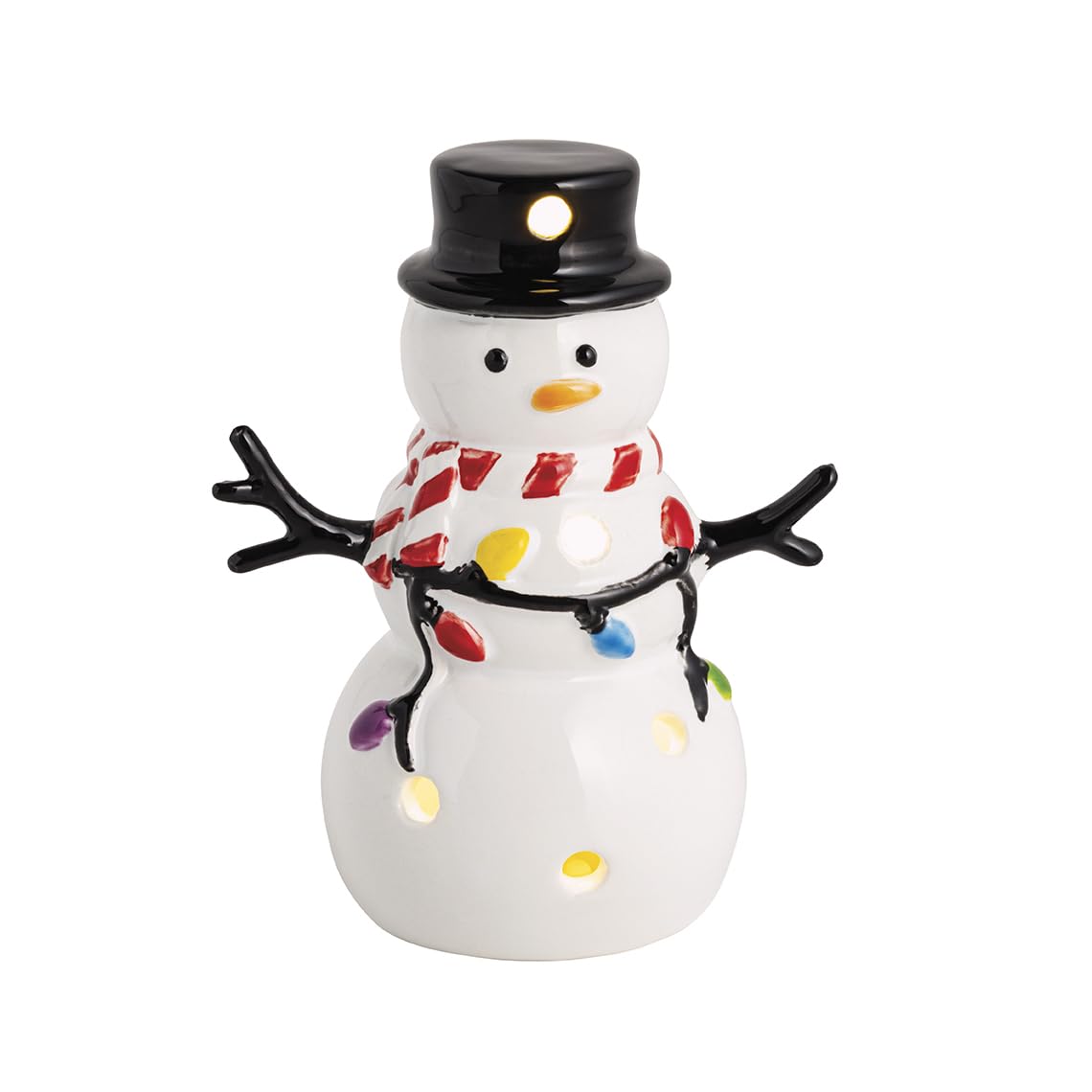 Mud Pie Christmas Snowman Light-Up Sitter