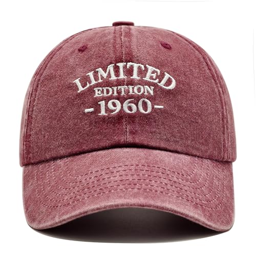 65th Birthday Gifts for Men Women, Happy 65th Birthday Decorations - Embroidered Baseball Caps Adjustable