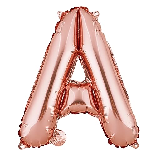16 Inch Rose Gold Letter A Balloon - Self-Sealing Mylar Decoration