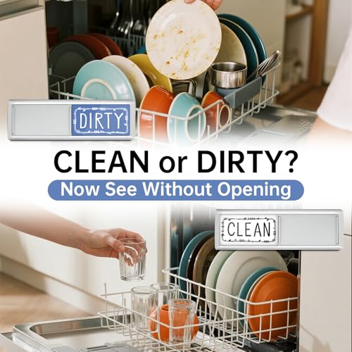 PSLER Dishwasher Magnet Clean Dirty Sign - Easy Slide Indicator