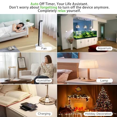 HUNANBANG Auto-Off Timer Switch for Wax Warmers & Small Appliances, White A