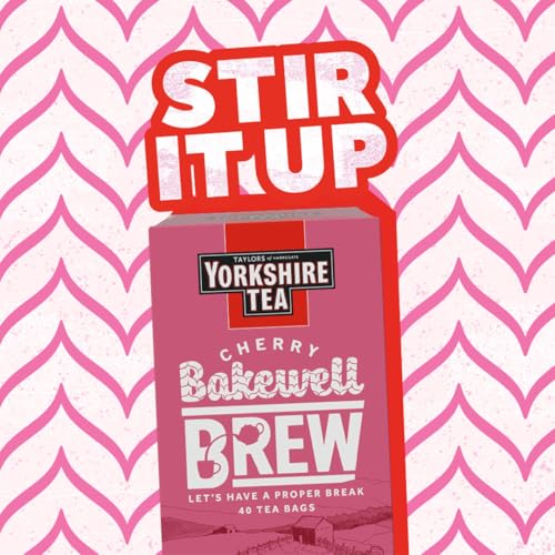 Yorkshire Tea Cherry Bakewell Brew Black Tea Bags - 40 Count