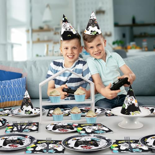 WERNNSAI 12 Pcs Colorful Birthday Party Hats - Assorted Cone Headbands